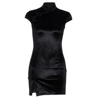 Vestido Cheongsam Mejorado Para Niñas Cuello Alto Cintura Alta Con Cierre De Pan Y Abertura Hasta La Rodilla Estilo Vintage - details 16