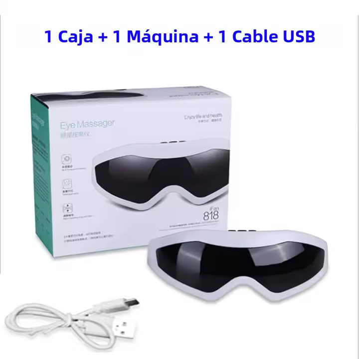 Masajeador De Ojos Eléctrico EMS Multifuncional 9 Modos Vibración Magnética Sin Batería Incluida USB Para Relajación Y Cuidado De Los Ojos - 1