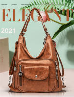 Mochila De Viaje Para Mujer En Cuero PU Lavado Bolsa De Hombro Escolar Bandolera 2024 Capacidad De 20-35 Litros Estilo Casual - details 0