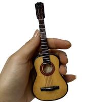 Guitarra Eléctrica Miniatura De Madera Con Soporte Y Estuche Instrumento Musical Miniatura Para Muñecas Regalo De Cumpleaños - details 2