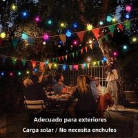 Luces De Cadena Solar LED Para Exterior Con 8 Modos De Iluminación Bola Burbuja Para Jardín Bodas Camping Fiestas De Navidad Decoración - details 7