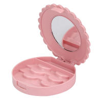 Organizador De Maquillaje Portátil Caja De Cosméticos Con Espejo Acrílico Bonito Con Lazo Falso Cílios Almacenamiento Para Viaje Accesorios De Hogar - details 1