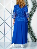Vestido De Encaje Bordado Para Mujer plus Size Vestido De Cocktail Ajustado Para Primavera Y Verano De Polyester Silueta Suelta Cuello En V Longitud De Rodilla Estilo Office Lady - details 2