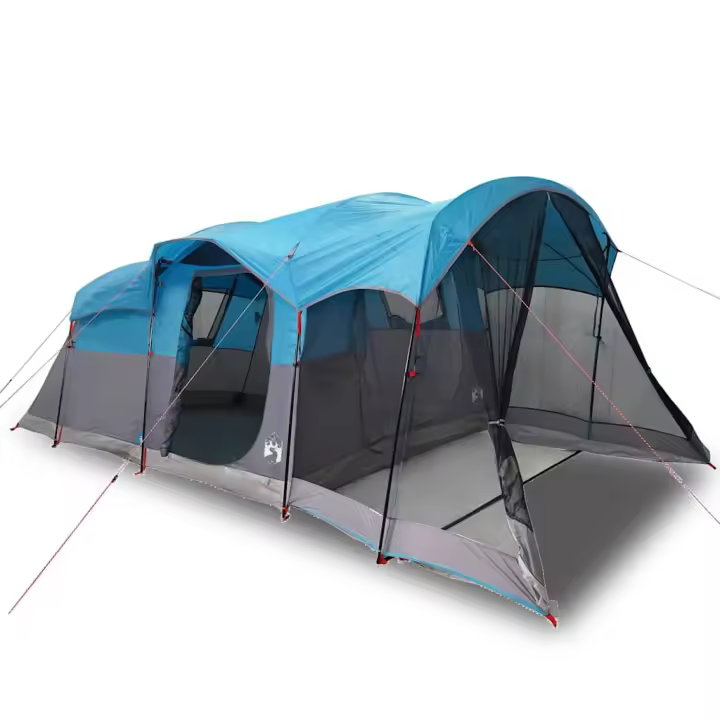 vidaXL Tienda de campaña familiar túnel 8 personas impermeable azul - 1