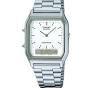Casio Vintage AQ-230A-7DMQYES Analógico/Digital Rectangular Plateado Unisex Correa Acero Ajustable. - details 0