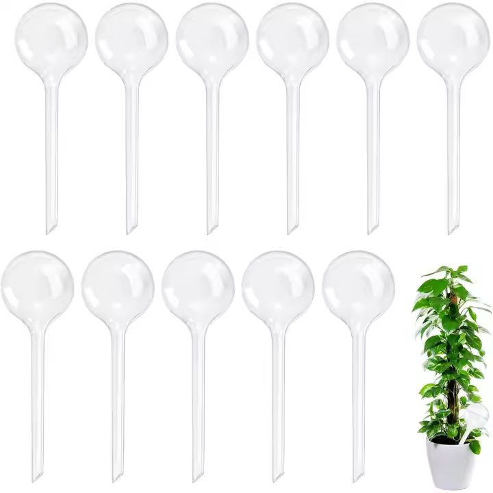 12 Pcs Clear Large Plant Watering Globes,Garden Plastic Self-Watering Bulbs,Automatic Watering Globes for Plant Indoor Outdoor - 1