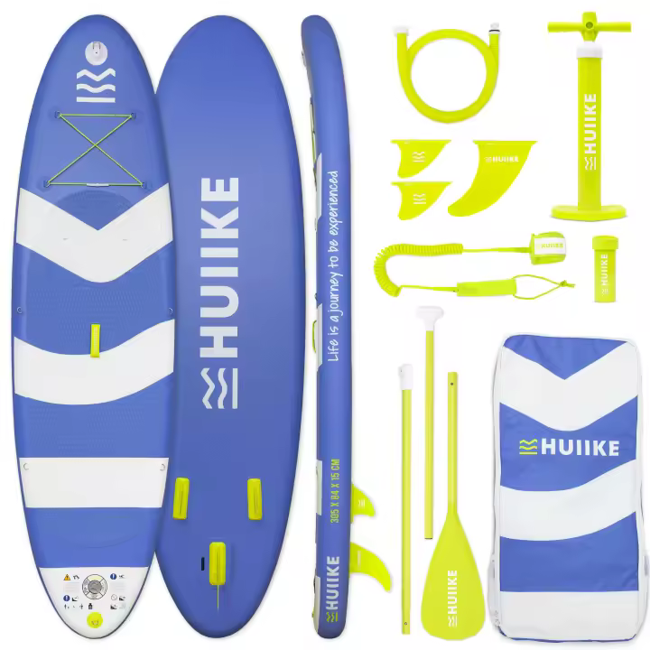 Tabla Paddle Surf Hinchable con Accesorios Premium - HUIIKE | Tabla Padel Surf Hinchable con Remo de Aluminio Inflador Leash | PadelSurf Stand Up Paddle Board Gran Estabilidad Resistencia | SUP Board - 1