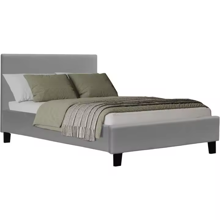 Habitat y Jardin - Cama "Lina" 90 x 190 cm - Gris claro - 1