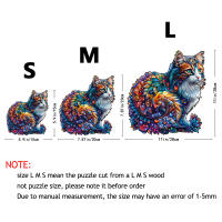 Puzzle De Madera Para Adultos Con Forma De Animal Único Jigsaw Puzzles De Gato Para Familia Y Amigos Juego De Razonamiento Y Memoria - details 4