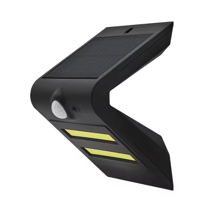 Aplique LED Solar COB con Sensor Guía Negro 7W Fría Matel - 1