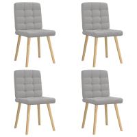 vidaXL Sillas de comedor 4 unidades tela taupe en color Taupé/Marrón oscuro/Gris nube y más | cómodas modernas ergonómicas para comedor cocina salón hogar - details 2