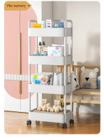 Carrito De Almacenamiento Plástico De 3 Capas Con Apoyabrazos 1 PC Organizador Espacioso Para Multicamaras Terminación Mate - details 12