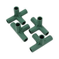 Conectores De Marco De Invernadero Plástico Verde 4Pcs 16mm Para Juntas De Paredes De Jardín Exterior Arco Iris DIY 3 Vías Adaptador De Estructura De Jardín - details 26
