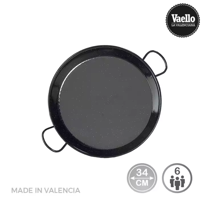 Paellera tradicional acero esmaltado ø34cm (6 personas). vaello - 1
