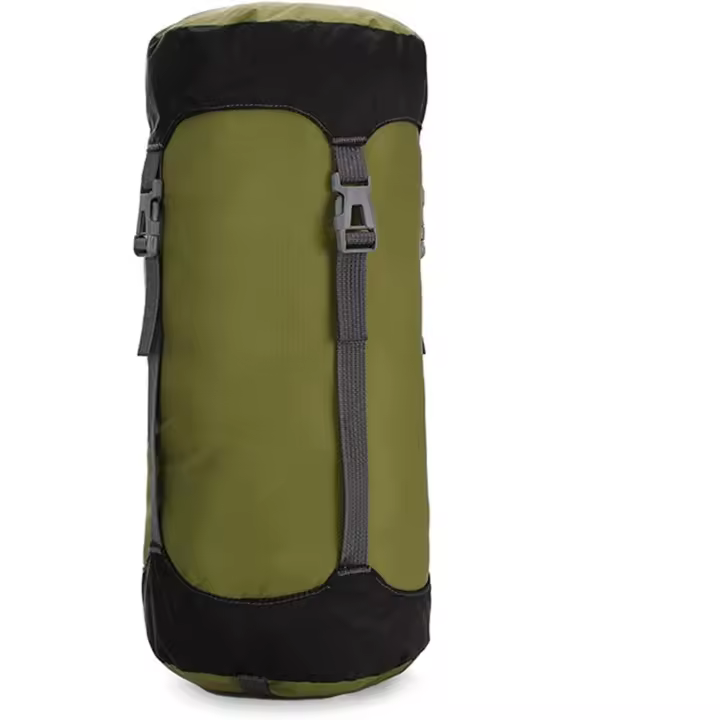 Bolsa de compresión para Saco de dormir, 30 L, Ligera, impermeable, compacta, de Nailon, para almacenamiento, Bolsa de compresión de viaje, color verde. - 1