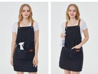 Aguas Repellente Del Apron De Cocina Unisex Con Bolsillos Para Trabajo Limpieza Restaurante Waiter Apron De Florista Tienda De Té En Bolsa Pinafore - details 11