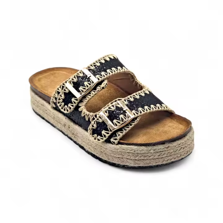 Calzados soraia, sandalias cuña con plataforma de yute, para mujer uso casual, ideal para un look de verano, Vacación Elegante De moda Bohemio Vacación De moda Guay Moda Oriental Elegante Trenzado Plain Bohemian Vacation Bohemio - 1