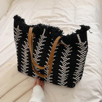 Bolso De Mano Casual Grande Para Playa Y Compras Bolso De Hombro Mujer Bolsa De Compras Con Manija Superior Bolso De Mujer De Lino Con Cierre Hasp - details 13