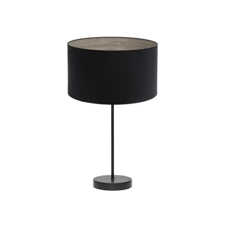 Fabrilamp - Sobremesa Alto Tania 1xe27 Negro/negro-madera Gris 62x30x30 Cm - 1