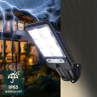 Lámpara De Calle Solar Con Sensor De Movimiento Y Reflector LED COB 108 IP65 Impermeable Luz Exterior Inducción Humana Spot Luz De Pared - details 5