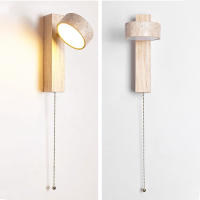 Lámpara De Pared Para Dormitorio Con Cabezal De Cama Y Interruptor De Hilo Puede Rotar Estilo Medieval Francés Retro En Madera Sólida Luz Crema - details 3