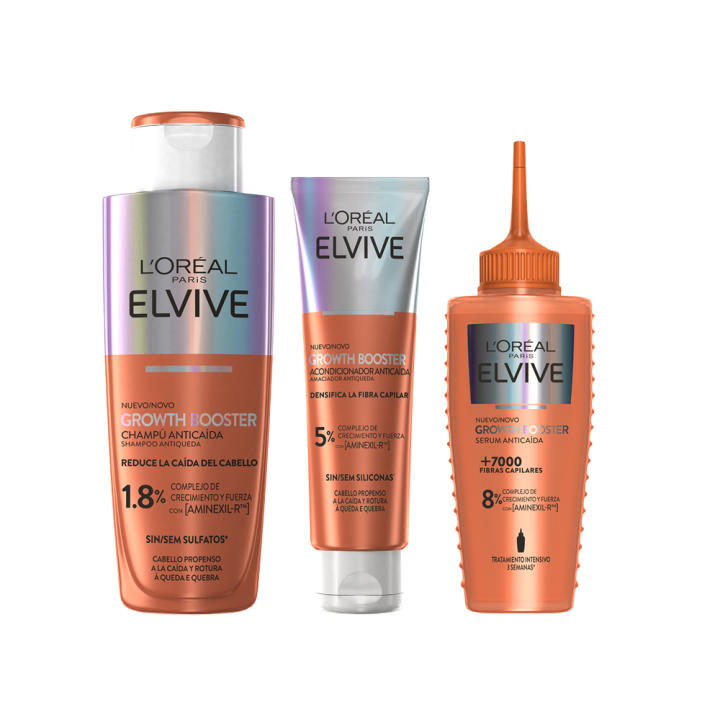 L'Oréal Elvive Champú Anticaída Growth Booster 3 en 1