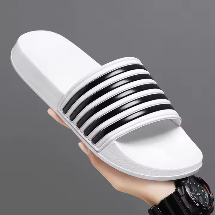 Zapatillas De Hombre Y Sandalias De Mujer Con Rayas Para La Piscina Sandalias De Playa De Tamaño Grande No Slip Para El Hogar - 1