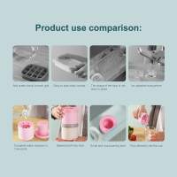 Ice cube mold with lid 2 pcs Silicone Ice cube mold Ice cube mold Ice molds Ice maker Ice cube molds Mini Ice cube Silicone Ice cube mold Pink - details 1
