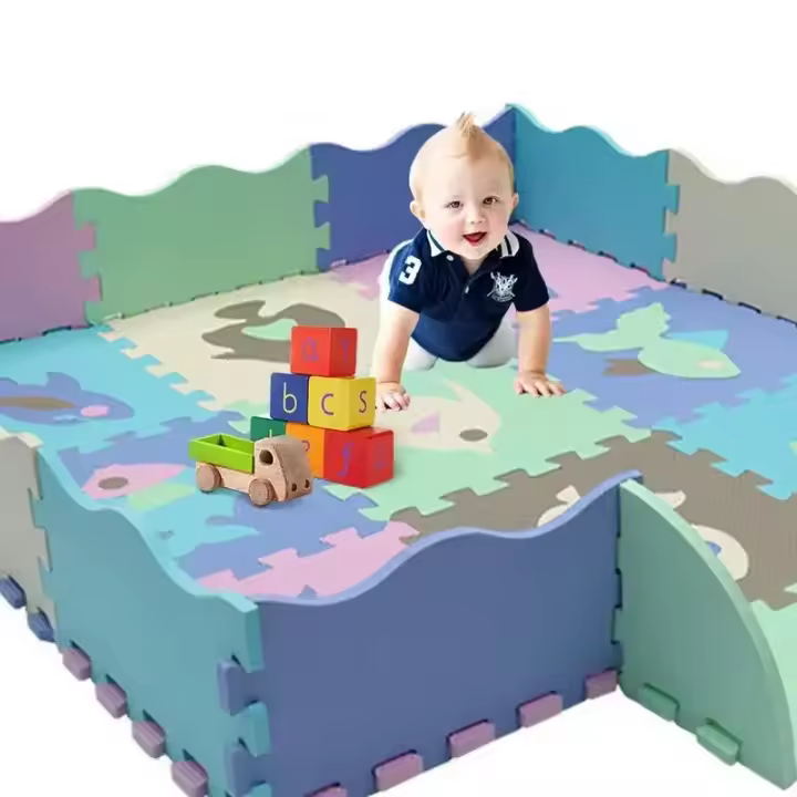 Carpetas De Juego Para Bebés Alfombra De Juguete Educativo De Espuma Suave EVA Para Niños Tamaño 114cm X 114cm Color Aleatorio - 1