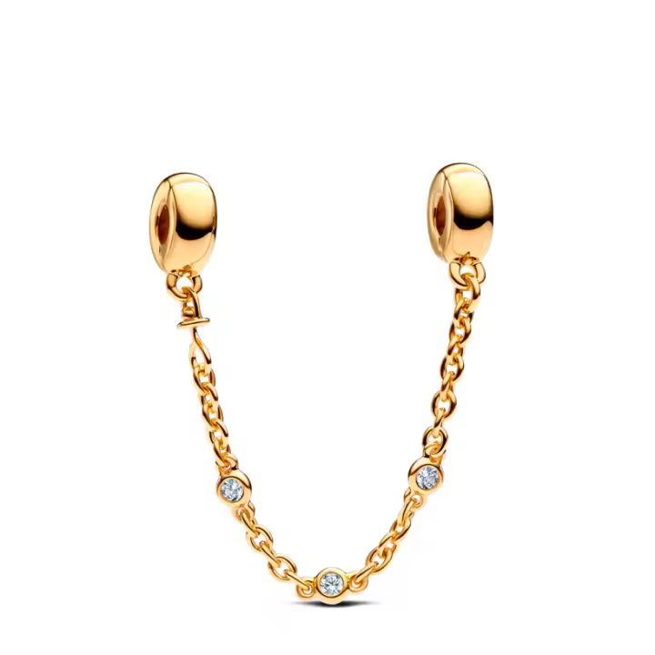 Pandora Cadena de Seguridad Tres Gemas Transparentes​ 763515C01 , para Mujer - 1