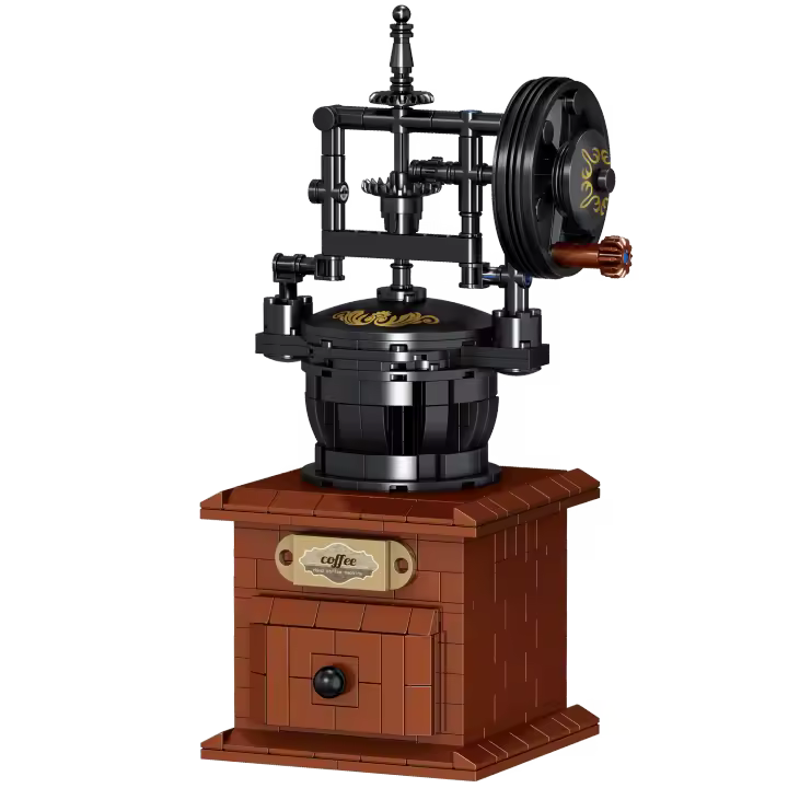 Conusea Bloques De Construcción Vintage Máquina De Café Clásica Para Decoración De Escritorio Juguetes Para Niños Y Adultos Mayor De 14 Años Material ABS Tamaño Micro - 1