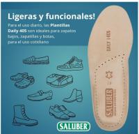 Plantillas Ortopédicas Saluber, de cuero, tecnología Poron+, membrana de carbón activo, elimina olores, plantillas de zapatos de acción transpirables, hombre y mujer, absorción de golpes. - details 2