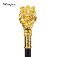 Bastón De Moda Con Manija De Cabeza De León Dorada Elegante Y Decorativa Para Fiesta 95cm Material De Acero Con Punta De Goma - details 4