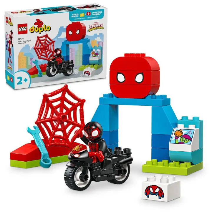 LEGO 10424 DUPLO Marvel Aventura en Moto de Spin Juego de fantasía de Spidey, juguete con ruedas - 1