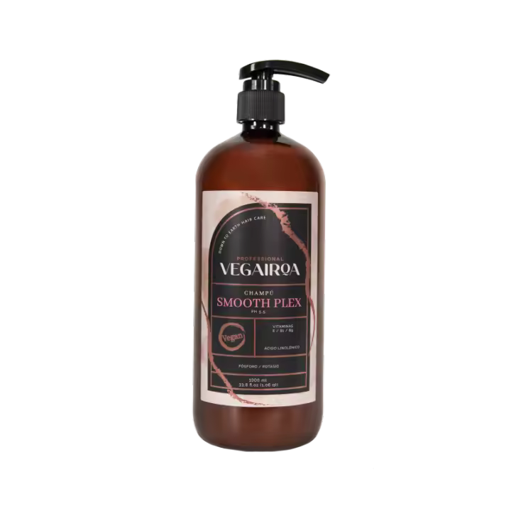 Vegairoa Smooth Plex Champú 1000 ml | Champú Alisador y Antiencrespamiento Profesional - 1