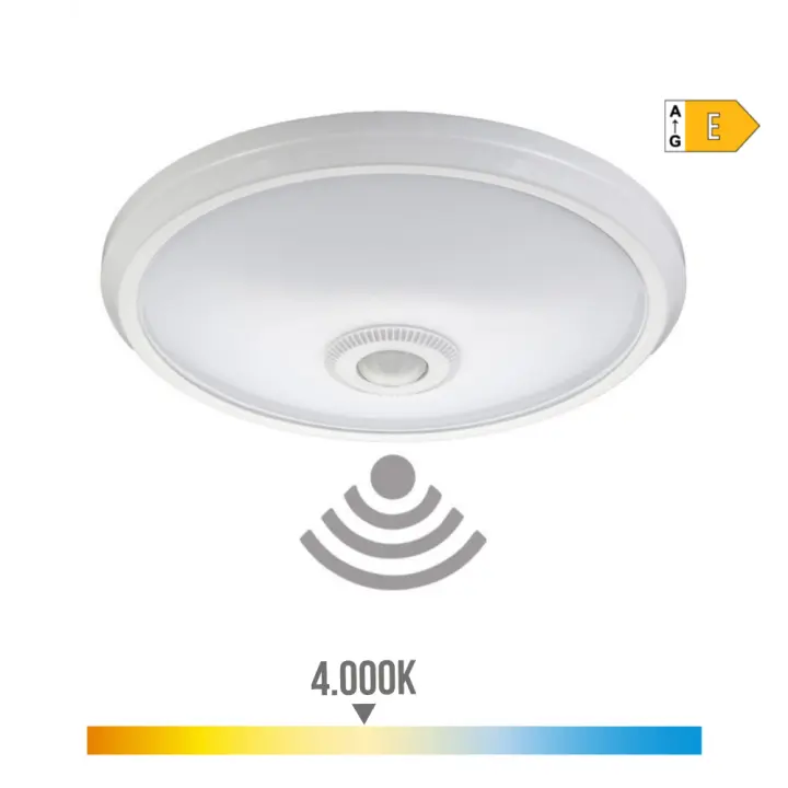 Aplique Led de Superficie con Sensor y Luz de Emergencia 16W - Edm - 1