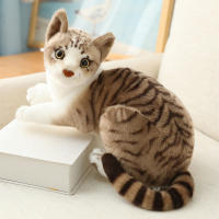 Muñeco De Peluche Siamese Realista Para Decoración Del Hogar Y Regalo Para Niñas Juguetes De Mascotas Corto De Algodón Relleno De Poliéster - details 4