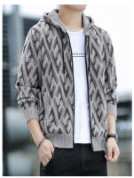 Nueva Chaqueta De Suéter Para Hombres 2024 De Alta Calidad Y Gruesa Para Otoño E Invierno Abrigo Cardigan Tejido Casual Cierre De Cremallera Estilo V Sin Capucha - details 1