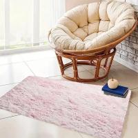 VIKAMA Alfombra De Peluche Gruesa Con Diseño De Tie-dye Gradient De Seda Y Lana Para Decoración De Sala De Estar Y Dormitorio Estilo Nórdico - details 1
