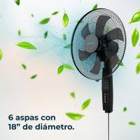 Ventilador de pie - Cecotec EnergySilence 610 MaxFlow - Control 70W, 18", Mando a Distancia, Temporizador, 6 Aspas - details 5