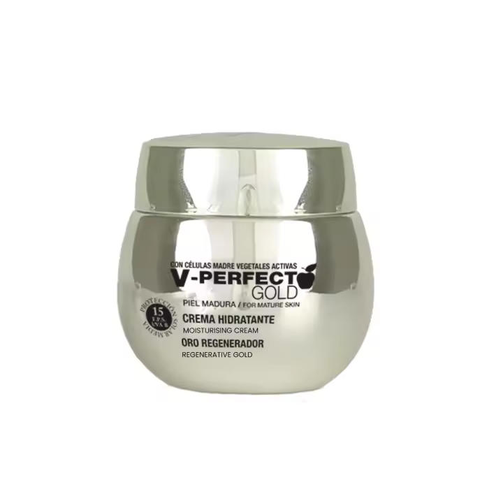 Thader Pharma Crema facial de alta nutrición V-Perfect Gold con Oro regenerador ideal para piel madura, FPS 15, 50 ml - 1