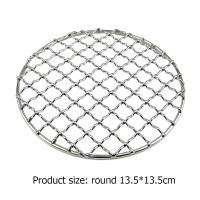 Malla De Asado En Acero Inoxidable Para Camping Grillete Cuadrado Redondo Herramienta De Barbecue Resistentes Al Calor Fáciles De Limpia Para Actividades Al Aire Libre Viajes Picnics BBQ - details 0