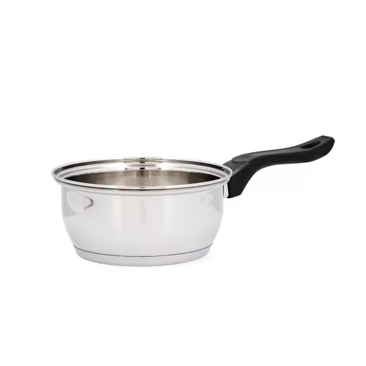 Cazo acero inoxidable con tapa Quid - Disponible en 14 y 16cm - Compatible con inducción y todo tipo de cocina - Apto lavavajillas - 1