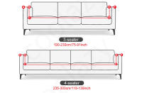 Cubierta De Sofá De Terciopelo Para Sala De Estar Color Gris Estirable Sólido Cubierta De Sofá Conjunto Funda Para Asiento Y Cojín 1PC - details 3