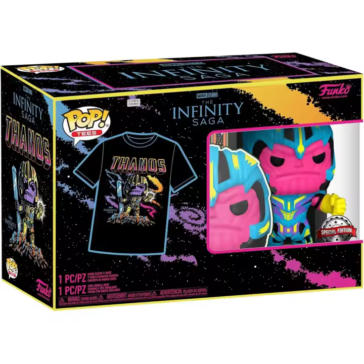 POP! & Tee: Marvel - Thanos - (BKLT) - Medium - Avengers Endgame - Camiseta Con Figuras Miniaturas Coleccionables - Idea De Regalo - Juguetes Y Camiseta De Manga Corta Para Adultos Hombres Talla M - 1