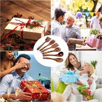 Juego De Cocina De Madera Utensilios De Cocina Ecológicos Incluye Cucharas De Madera Para Sopa Regalos Para Cocina - details 1