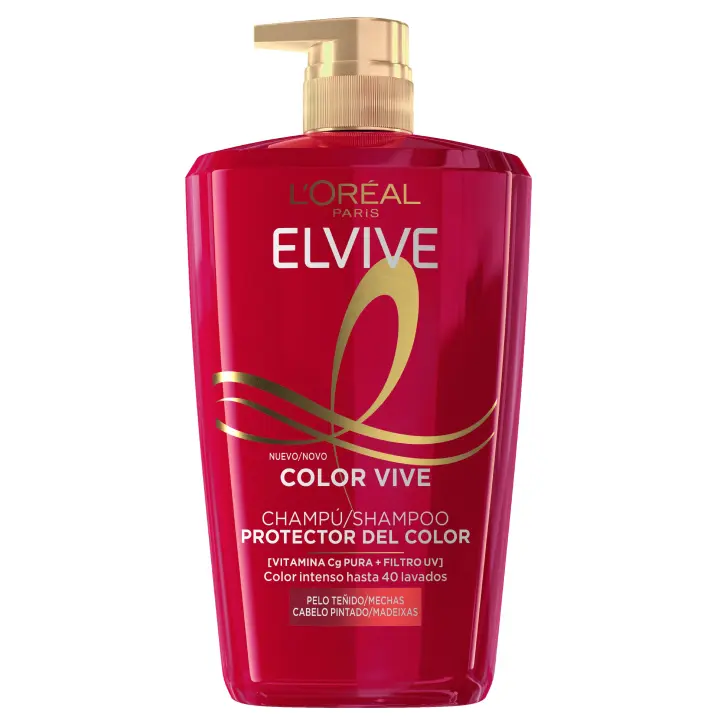 L’ORÉAL PARIS Elvive Color Vive Champú Protector Para El Pelo Teñido 1L - 1