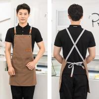 Aguasalva Delantal De Cocina Para Mujeres/mujeres Con Bolsillos Uniforme De Trabajo Para Restaurantes Y Tiendas Delantero De Tela De Lona - details 2