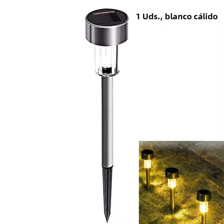 Iluminación Exterior Solar Para Jardín Lámpara LED Impermeable Decoración De Paisaje Callejera Terraza Estilo Contemporáneo - 1