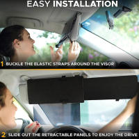 Extensor De Visera De Coche Antigolpes Ajustable Anti-Brillo Sombrilla De Interior Para Coche Accesorios De Interiores - details 4
